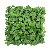 12 pieces 50x50 cm cheap vertical green artificial plastic hedge leaves wall